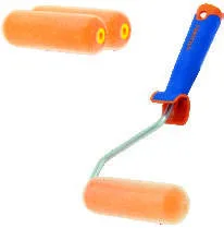 2'li Mini Flok Kaplı Çift Yuvarlak Uçlu Rulo Yünü 15 cm